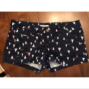 Adorable Navy Blue Sailboat Shorts Sz 9